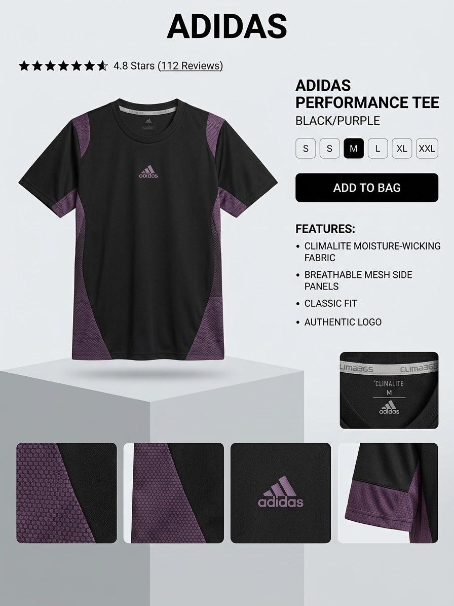 تی شرت adidas مشکی